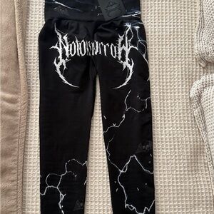 CIVIL REGIME Small Black Graphic Leggings No tomorrow